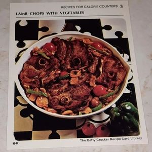 The Betty Crocker Recipe Card Library REPLACEMENT CALORIE COUNTER CARD 1971